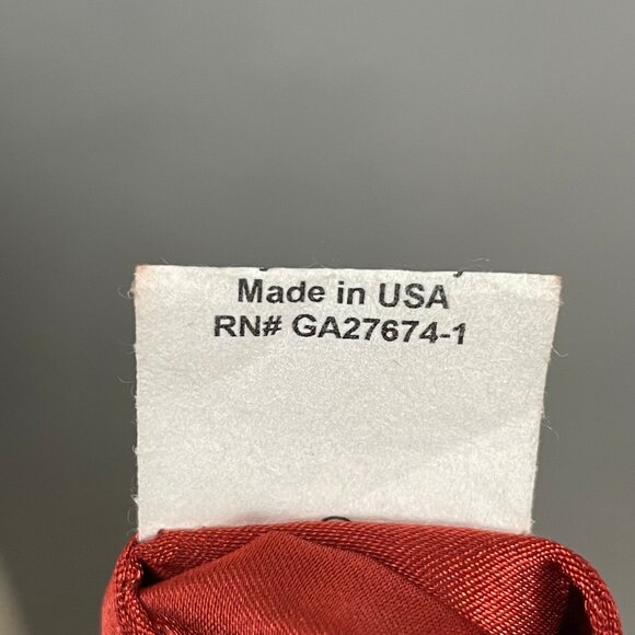 Eva Franco Dress Sheath Metallic Thread Bow Waist Size 6 Women Orange Maroon - Picture 4 of 12